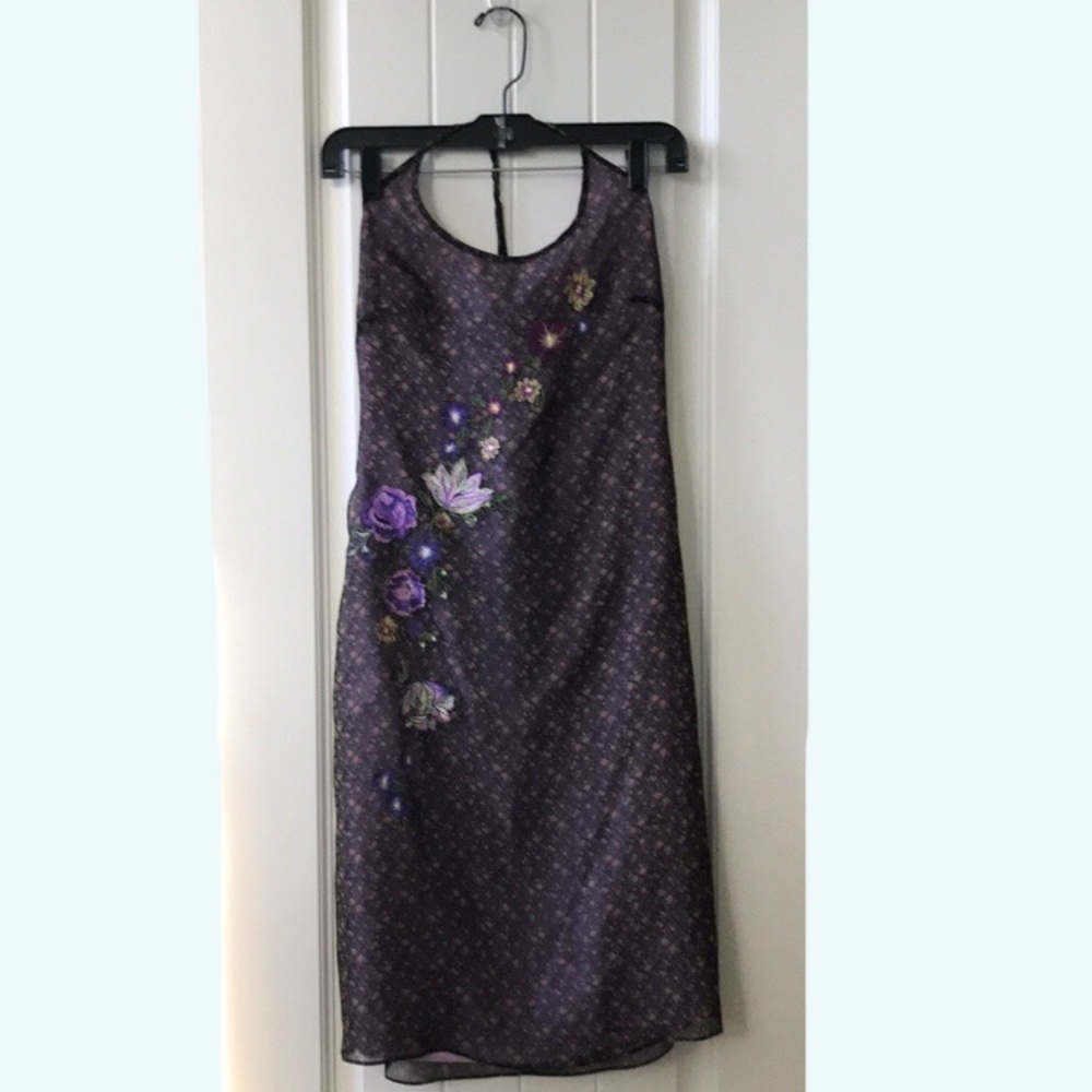 Floral Spaghetti strap halter dress
